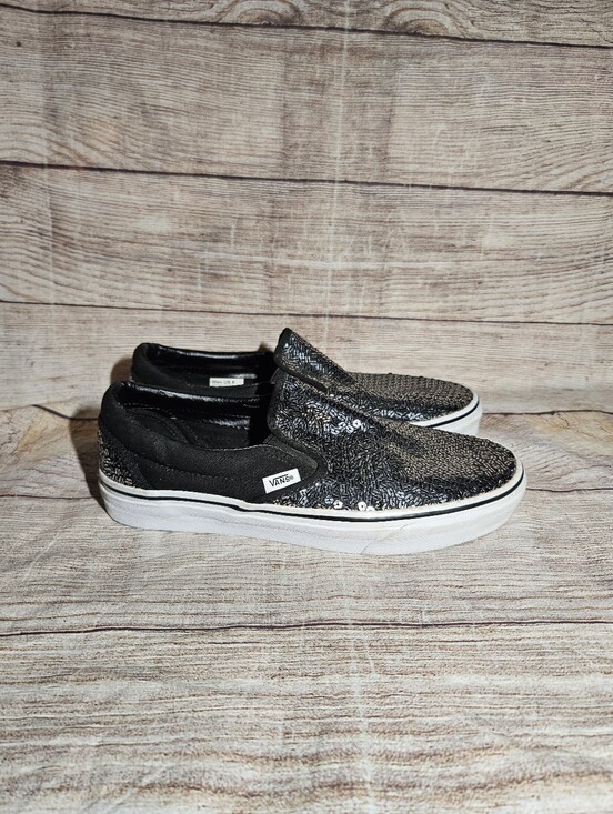 Vans Shoes - Vans black sequin slip on sneakers